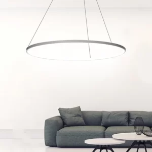 Lámpara colgante led de 1 luz 40cm 60cm 80cm aluminio círculo